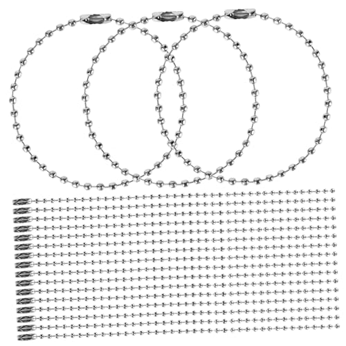 DOITOOL 100Stücke Verstellbare Kugelkette Silber Lange Perlenverbinder für Schlüsselanhänger Erkennungsmarken und DIY Schmuckherstellung DOITOOL 100Stücke Verstellbare Kugelkette Silber Lange Perlenverbinder für Schlüsselanhänger Erkennungsmarken und DIY Schmuckherstellung von DOITOOL