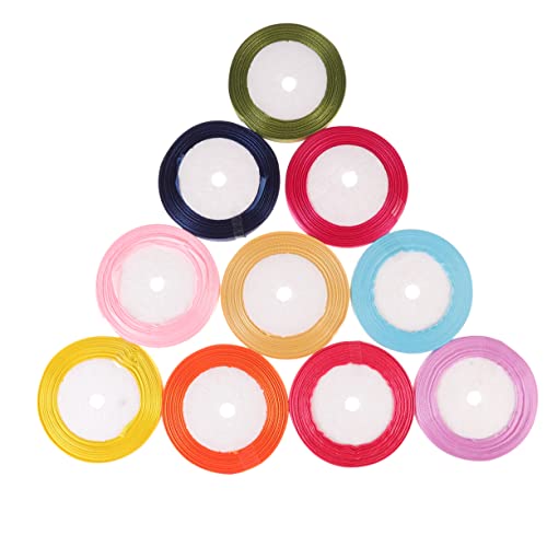 DOITOOL 10Rollen Seidenband Geschenkband für Hochzeitsdekoration und Geschenkverpackung Polyester Bänder DOITOOL 10Rollen Seidenband Geschenkband für Hochzeitsdekoration und Geschenkverpackung Polyester Bänder von DOITOOL