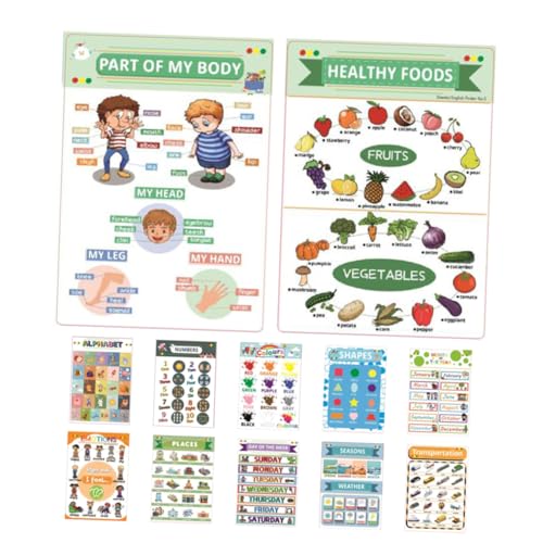 DOITOOL 12 Blatt Plakat Für Haushaltskinder Lehrreich Alphabet-poster Bildungsplakate Kindergarten Liefert Materialien Lernen Klassenzimmer Vorschuldekor Weißer Karton DOITOOL 12 Blatt Plakat Für Haushaltskinder Lehrreich Alphabet-poster Bildungsplakate Kindergarten Liefert Materialien Lernen Klassenzimmer Vorschuldekor Weißer Karton von DOITOOL