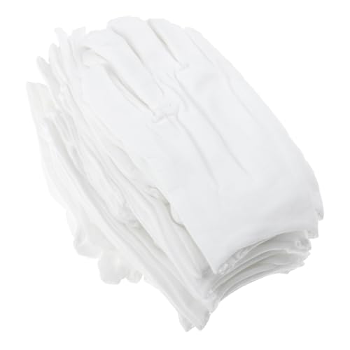 DOITOOL 12 Paar Handschuhe pädiprotect schutzzelt partyspieße whitn working gloves ajaa Arbeitshandschuh Neon dünne Baumwolle Ringelblume über Nacht feuchtigkeitsspendend Baumwollgarn Weiß von DOITOOL