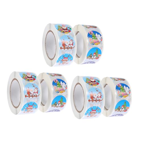 DOITOOL 12 Rollen Weihnachtsaufkleber Geschenketiketten Selbstklebend Cartoon Etiketten für Verpackung Tütenverschluss Kleine Aufkleber Geschenkverpackung Starke Haftung Einfach Abreißbar DOITOOL 12 Rollen Weihnachtsaufkleber Geschenketiketten Selbstklebend Cartoon Etiketten für Verpackung Tütenverschluss Kleine Aufkleber Geschenkverpackung Starke Haftung Einfach Abreißbar von DOITOOL