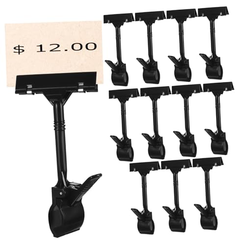 DOITOOL 12 Stück Preisschildhalter drehbar Organisation Preiskarten-Organizer Einzelhandel kleiderständer Preiskarten-Clip Etikettenhalterklemme Zeichenanzeigeclip Plastik DOITOOL 12 Stück Preisschildhalter drehbar Organisation Preiskarten-Organizer Einzelhandel kleiderständer Preiskarten-Clip Etikettenhalterklemme Zeichenanzeigeclip Plastik von DOITOOL