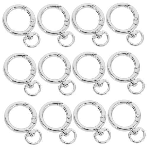 DOITOOL 12Stücke Runde Karabinerhaken Clips Mit Drehbarem Für Schlüsselanhänger Taschen DIY Bastelarbeiten Edelstahllegierung Silberfarben Für Vielseitige DOITOOL 12Stücke Runde Karabinerhaken Clips Mit Drehbarem Für Schlüsselanhänger Taschen DIY Bastelarbeiten Edelstahllegierung Silberfarben Für Vielseitige von DOITOOL