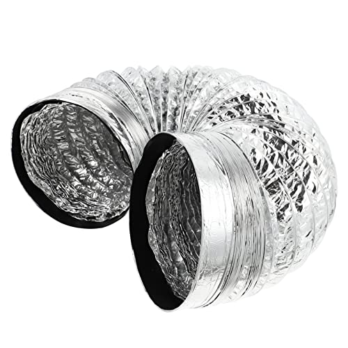 DOITOOL 1Stk Dunstabzugshaube Auspuffrohr Kamin System tragbare Klimaanlage Abluftventilator kitchen accessories mutfak aksesuarları Aluminiumfolie kanal zweilagiger Teleskopkanal Silver von DOITOOL