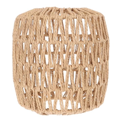 DOITOOL 1stk Lampenschirm Lampenabdeckung Aus Rattan Nachttisch Einzigartig Vorrichtungen Quaste Stehlampen Für Wohnzimmer Vintage Lantern Laternen Pendelleuchte Hanfseil Brown von DOITOOL