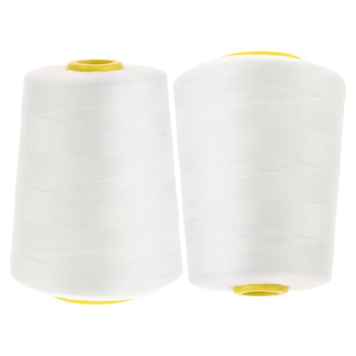 DOITOOL 2 Rollen Nähmaschinenfaden Nähgarn Starker Nähfaden für schwere Näharbeiten Stickgarn zum Nähen Quiltgarn zum Handquilten universeller Faden dicker Nähfaden Baumwollfaden Weiß DOITOOL 2 Rollen Nähmaschinenfaden Nähgarn Starker Nähfaden für schwere Näharbeiten Stickgarn zum Nähen Quiltgarn zum Handquilten universeller Faden dicker Nähfaden Baumwollfaden Weiß von DOITOOL