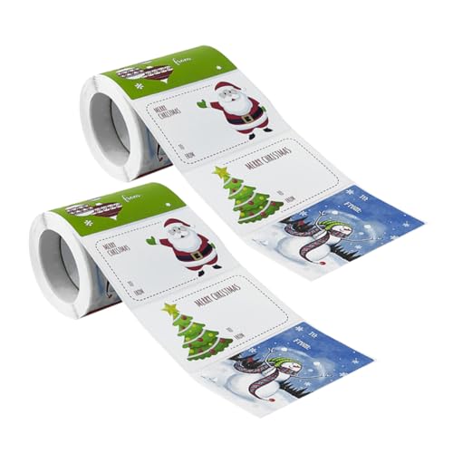 DOITOOL 2 Rollen Weihnachtliche Geschenkaufkleber Selbstklebende Siegel Etiketten mit Bunten Motiven Praktische Party Supply für Geschenkboxen Karten Umschläge Ablösbar und Einfach DOITOOL 2 Rollen Weihnachtliche Geschenkaufkleber Selbstklebende Siegel Etiketten mit Bunten Motiven Praktische Party Supply für Geschenkboxen Karten Umschläge Ablösbar und Einfach von DOITOOL
