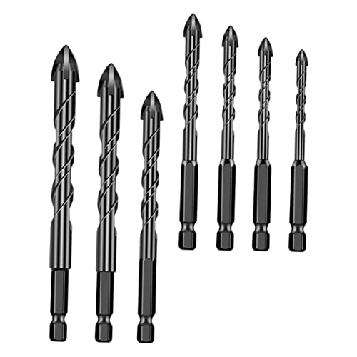 DOITOOL 2 Sätze Bohrer Mit Sechskantschaft Schleifer Loch Stufenbohrer Drehwerkzeug Bausatz Werkzeug-set Power Drill Bohrset Glasbohrer Bohrer Für Fliesenglas Hartmetall Black 7 Stück * 2 von DOITOOL