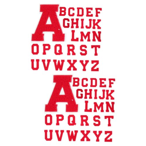DOITOOL 2 Sätze Brief Sticklogo Gestickte Aufnäher Für Bekleidungsstücke Jacke Flecken Bestickt Dekorativ Abriebfeste Hutaufnäher Flicken Zum Aufbügeln Handtuchstickerei Rot 26 Stück * 2 DOITOOL 2 Sätze Brief Sticklogo Gestickte Aufnäher Für Bekleidungsstücke Jacke Flecken Bestickt Dekorativ Abriebfeste Hutaufnäher Flicken Zum Aufbügeln Handtuchstickerei Rot 26 Stück * 2 von DOITOOL