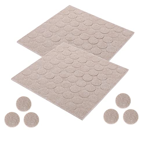 DOITOOL 2 Sätze Filzdichtung fußbodenmatte Furniture Pads filzmatten stuhlauflage schutzfangmatte Filzgleiter Sitz Möbelgleiter Tür Fußmatten für Stühle Stuhlfußschützer gefühlt Khaki von DOITOOL