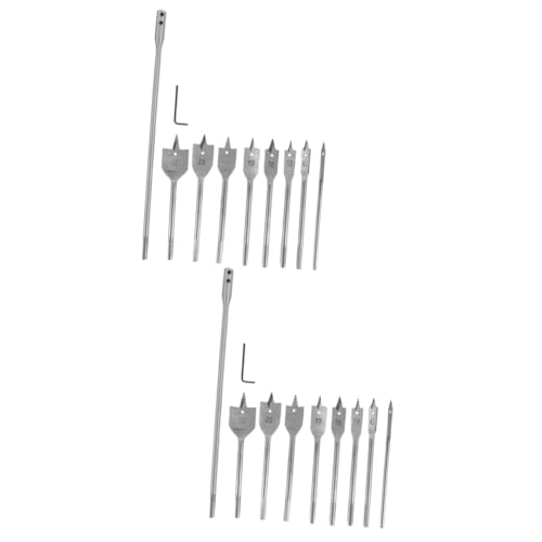 DOITOOL 2 Sätze Lochöffner Holzbearbeitungswerkzeuge Schlagbohrer Hammer Schleifer Stufenbohrer Kabellos Leistung Schlangenbohrer Silver Stahl Mit Hohem Kohlenstoffgehalt 10 Stück * 2 von DOITOOL