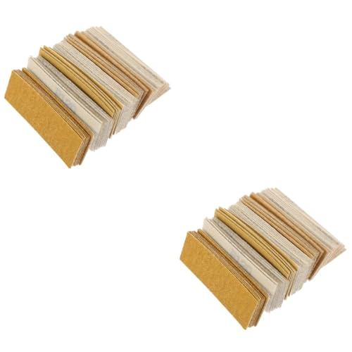 DOITOOL 2 Sätze Sandpapier Schleifpapier Sanding Paper Schleifblöcke Oszillierendes Schleifpad Schleifscheiben Schleifer Schleifen Samt Yellow 60 Blatt*2 von DOITOOL