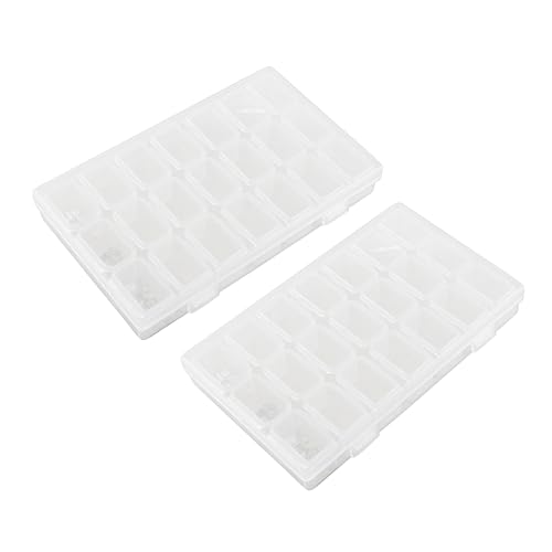 DOITOOL 2 Stück Aufbewahrungsbox für Nagelkunst mit Fächern Schockfest Transparent für Schmuck Perlen und Nagelzubehör Perfekter Organizer für Salons DOITOOL 2 Stück Aufbewahrungsbox für Nagelkunst mit Fächern Schockfest Transparent für Schmuck Perlen und Nagelzubehör Perfekter Organizer für Salons von DOITOOL