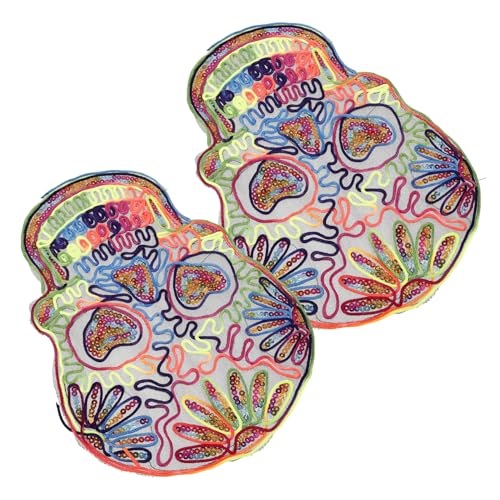 DOITOOL 2 Stück Kleine Rockflicken Applikationen Schädelflecken Abriebfeste Kleidungsflicken Bestickt Aufnäher Mit -stickerei Applikationsabzeichen Schädel Patch Für Pailletten DOITOOL 2 Stück Kleine Rockflicken Applikationen Schädelflecken Abriebfeste Kleidungsflicken Bestickt Aufnäher Mit -stickerei Applikationsabzeichen Schädel Patch Für Pailletten von DOITOOL