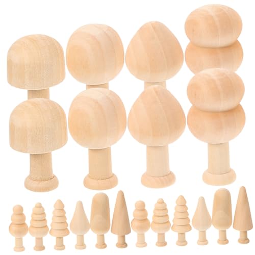 DOITOOL 20 Stück Teiliges DIY Holzbäume Unbehandelte Mini Holzfiguren zum Bemalen Glatte Kanten Robustes Naturholz für Bastelprojekte und Wohnraumdekoration DOITOOL 20 Stück Teiliges DIY Holzbäume Unbehandelte Mini Holzfiguren zum Bemalen Glatte Kanten Robustes Naturholz für Bastelprojekte und Wohnraumdekoration von DOITOOL