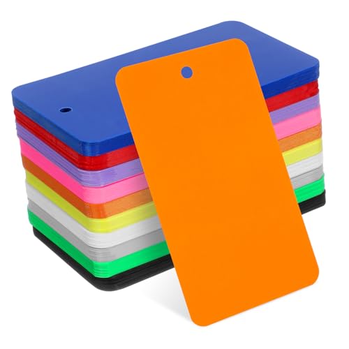 DOITOOL 200 Stück Blanko Hängeetiketten aus Transparentem Farbigem Mattiertem PVC mit Vorgestanztem für Geschenkanhänger Dekoration Preisschilder Party Laden und Festlichkeiten DOITOOL 200 Stück Blanko Hängeetiketten aus Transparentem Farbigem Mattiertem PVC mit Vorgestanztem für Geschenkanhänger Dekoration Preisschilder Party Laden und Festlichkeiten von DOITOOL