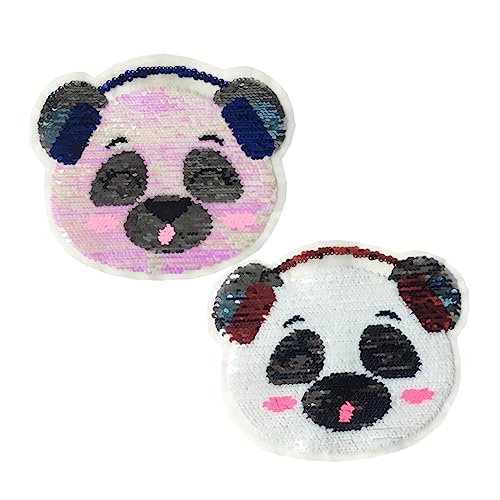 DOITOOL 2Stücke Dekorative Stoffaufkleber Mit Cartoon Panda Design Wendbare Pailletten Für Farbwechsel Süße Stickereien Zum Aufnähen Für Textilien Und Kleidung DOITOOL 2Stücke Dekorative Stoffaufkleber Mit Cartoon Panda Design Wendbare Pailletten Für Farbwechsel Süße Stickereien Zum Aufnähen Für Textilien Und Kleidung von DOITOOL