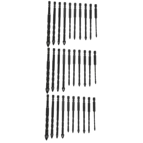 DOITOOL 3 Sätze Fliesenbohrer Kunststoffbohrer Betonbohrer Holzbohrer Concrete Drill Bit Werkzeugbohrer Metrischer Bohrer Keramikbohrer Bohrer Für Keramikfliesen Stahl Black 10 Stück * 3 von DOITOOL