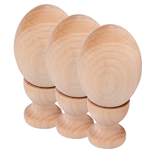 DOITOOL 3 Sätze Handbemalte Holz Eier zum Basteln Kreative Simulationseier mit Tabletts DIY Osterdekoration für Realistische Spielzeuge für Fröhliche Festtagsstimmung DOITOOL 3 Sätze Handbemalte Holz Eier zum Basteln Kreative Simulationseier mit Tabletts DIY Osterdekoration für Realistische Spielzeuge für Fröhliche Festtagsstimmung von DOITOOL