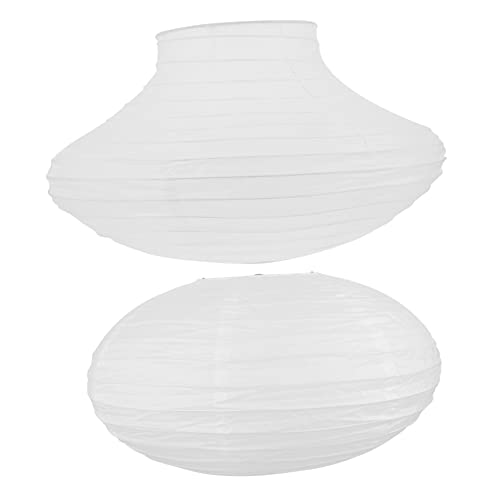 DOITOOL 3 Sätze Laterne Dekorationen Fee Kürbispapier Sonnenbrillen Mit Pompons Diy-papier Papierrund Lustige Hochzeit Glühen Lampe Papier Für Schatten Party Weiß Eisen 2 Stück * 3 von DOITOOL