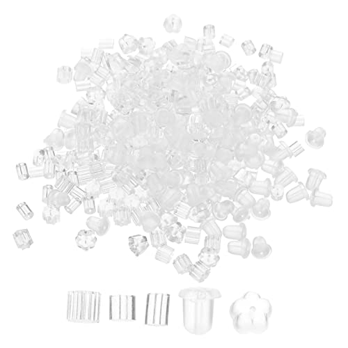 DOITOOL 300 Stück Teiliges Klare Ohrstecker Verschlüsse für Ohrlöcher Weiche Ohrring Stopper in Fünf Formen Hautfreundlich Langlebig Ersatz für Ohrstecker für Schmuckherstellung und DOITOOL 300 Stück Teiliges Klare Ohrstecker Verschlüsse für Ohrlöcher Weiche Ohrring Stopper in Fünf Formen Hautfreundlich Langlebig Ersatz für Ohrstecker für Schmuckherstellung und von DOITOOL