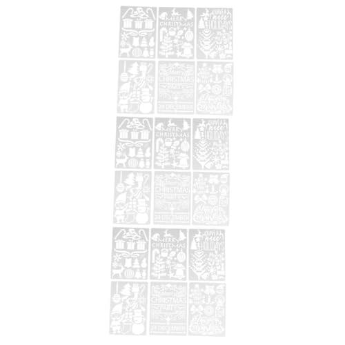 DOITOOL 36 Stück Teiliges Weihnachtsmalvorlagen aus Langlebigem Pet Wiederverwendbare Cartoon Schablonen für Malen mit Buntstiften und Farbe für Scrapbooking und DIY Weihnachtsdeko DOITOOL 36 Stück Teiliges Weihnachtsmalvorlagen aus Langlebigem Pet Wiederverwendbare Cartoon Schablonen für Malen mit Buntstiften und Farbe für Scrapbooking und DIY Weihnachtsdeko von DOITOOL