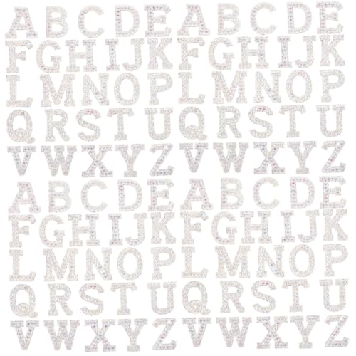 DOITOOL 4 Sätze Heiße Diamant-buchstabenaufkleber Alphabet Stich Buchstaben-chenille-aufnäher Applikationen Stickbuchstaben Für Stoff Gepatcht Brief Name Strasssteine Silber 26 Stück * 4 DOITOOL 4 Sätze Heiße Diamant-buchstabenaufkleber Alphabet Stich Buchstaben-chenille-aufnäher Applikationen Stickbuchstaben Für Stoff Gepatcht Brief Name Strasssteine Silber 26 Stück * 4 von DOITOOL