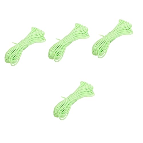 DOITOOL 4 Stück 1 Im Dunkeln leuchtendes 7-adriges Paracord Juteseil Armbänder sicherungsseil sicherheitsseil tragbare Regenschirmschnur professionelle Sicherheitsschnur Nylon Light Green von DOITOOL