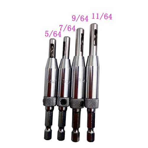 DOITOOL 4 Pcs Hex Selbst Zentrierung Scharnier Bohrer Senker Bohrer Zentrierung für Holzbearbeitung von DOITOOL