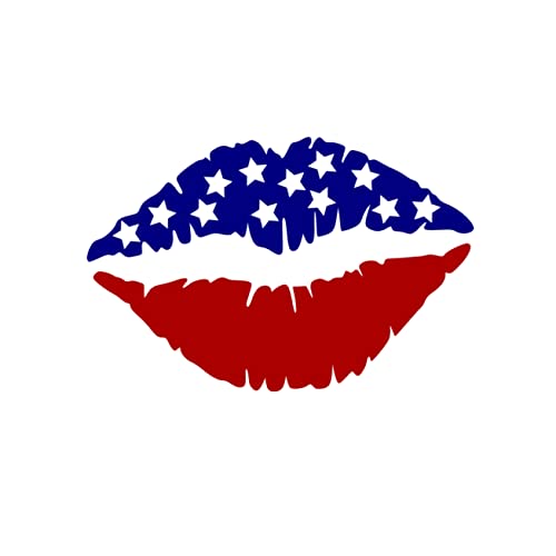 DOITOOL Wandtattoos Umweltfreundliche Lippen Wandkunst Usa Flagge Muster Wohndekoration von DOITOOL