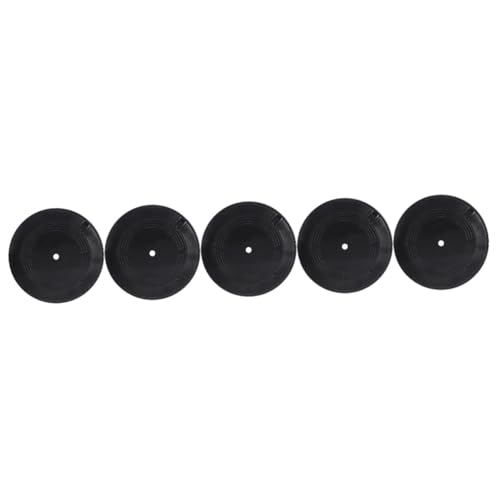 DOITOOL 5 Sätze Disco-dekoration Vinyl-schallplatten Schwarze Wandkunst Schallplattenwand Blanko-vinyl-schallplatten- Zubehör Für Die Bardekoration Heimdekoration Black 10 Stück * 5 von DOITOOL