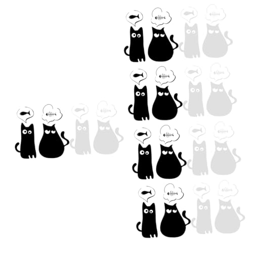 DOITOOL 5 Sätze Katzen Wanda Kleber Kinderzimmer Wandtattoo Aufkleber Kinderzimmer Wanddeko Wandpolsterung Kinderzimmer Wandtattoos Abziehen Und Aufkleben Wandtattoo Tier Pvc 2 Paar * 5 von DOITOOL