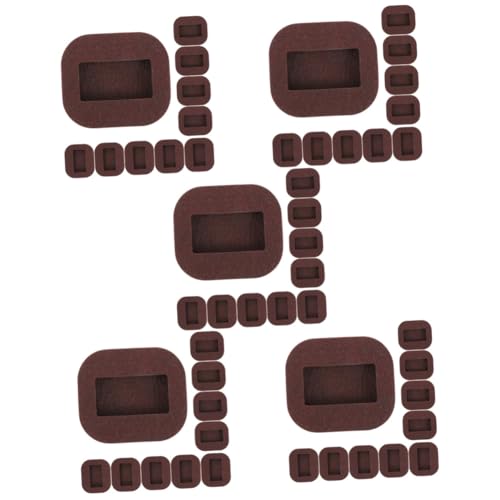 DOITOOL 5 Sätze Rollenbefestigungspad Schutz Mit Teppich Ausgelegt Sitz Griffe Türzugstopper Furniture Gliders Felt Pads Filzmatten Bettstopper Möbelfilz Gefühlt Light Brown 10 Stück * 5 von DOITOOL