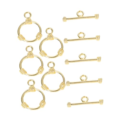 DOITOOL 5 Sätze Runde OT -Seilschnalle Herstellung schnappen endet verriegeln Schwerlastschalter Knebelverschluss aus Metall Knebelverschlüsse zum Selbermachen von Schmuck Kupfer Golden DOITOOL 5 Sätze Runde OT -Seilschnalle Herstellung schnappen endet verriegeln Schwerlastschalter Knebelverschluss aus Metall Knebelverschlüsse zum Selbermachen von Schmuck Kupfer Golden von DOITOOL