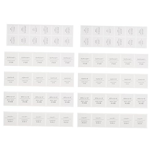 DOITOOL 50 Blatt Wasserdichte Etiketten Aufkleber für Kosmetikflaschen Shampoo Duschgel Seifenspender Selbstklebend Praktische Aufbewahrung und Beschriftung für Haushalts und DOITOOL 50 Blatt Wasserdichte Etiketten Aufkleber für Kosmetikflaschen Shampoo Duschgel Seifenspender Selbstklebend Praktische Aufbewahrung und Beschriftung für Haushalts und von DOITOOL