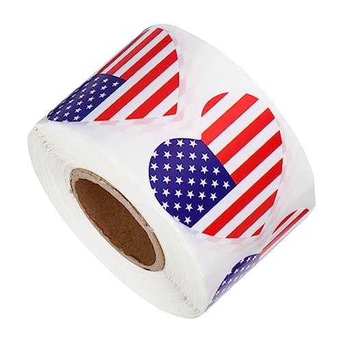 DOITOOL 500Stücke Herzförmige Selbstklebeaufkleber mit Nationalflaggenmuster für und Dekoration pro Rolle für Kreative Bastelprojekte und Süßwarenverpackungen DOITOOL 500Stücke Herzförmige Selbstklebeaufkleber mit Nationalflaggenmuster für und Dekoration pro Rolle für Kreative Bastelprojekte und Süßwarenverpackungen von DOITOOL
