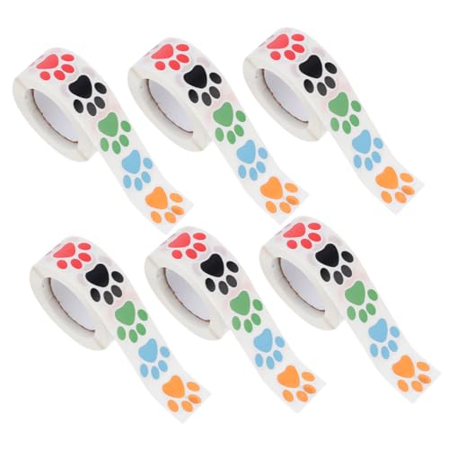 DOITOOL 6 Rollen Aufkleber für Hundepfoten Pfoten-Klebeetiketten selbstklebender Pfotenaufkleber Kindergarten-Wandvinyl Selbstklebender Aufkleber mit Hundepfotenabdruck DOITOOL 6 Rollen Aufkleber für Hundepfoten Pfoten-Klebeetiketten selbstklebender Pfotenaufkleber Kindergarten-Wandvinyl Selbstklebender Aufkleber mit Hundepfotenabdruck von DOITOOL