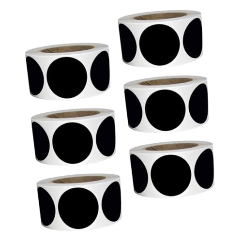 DOITOOL 6 Rollen Schwarze Beschreibbare PVC Aufkleber Rund Wasserdichte Selbstklebende Etiketten für Aufbewahrungsboxen Küche Büro und Behälter zur Praktischen Organisation DOITOOL 6 Rollen Schwarze Beschreibbare PVC Aufkleber Rund Wasserdichte Selbstklebende Etiketten für Aufbewahrungsboxen Küche Büro und Behälter zur Praktischen Organisation von DOITOOL