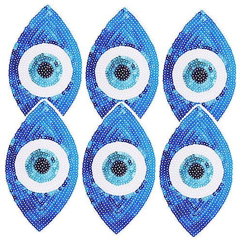 DOITOOL 6 Stück Gestickte Perlen Und Augenstücke Flicken Für Bekleidung Flecken Stickerei Patch Nähen Bestickt Flicken Für Kleidung Kleidungsversorgung Blue Pailletten DOITOOL 6 Stück Gestickte Perlen Und Augenstücke Flicken Für Bekleidung Flecken Stickerei Patch Nähen Bestickt Flicken Für Kleidung Kleidungsversorgung Blue Pailletten von DOITOOL