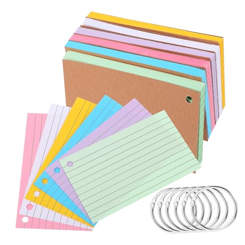 DOITOOL 6 Stück Loseblatt-kreisbuch Farbige Karteikarten Schule Schmucklos Farbige Notizkarten Kleine Karteikarten Ring Vokabelnotizblock Gebunden Linierte Karteikarten Blinken Loch Papier DOITOOL 6 Stück Loseblatt-kreisbuch Farbige Karteikarten Schule Schmucklos Farbige Notizkarten Kleine Karteikarten Ring Vokabelnotizblock Gebunden Linierte Karteikarten Blinken Loch Papier von DOITOOL