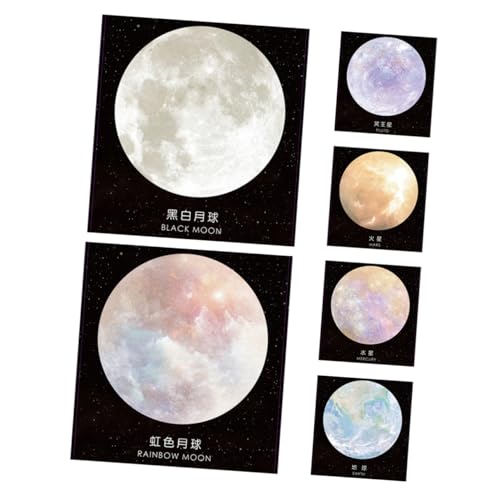 DOITOOL 6 Stück Planeten Mond Aufkleber Mondkratzen Mondphasen Aufkleber Mauspad Weltraum Haftnotizen Weltraum Schulbedarf Planeten Aufkleber Mauspad Runde Aufkleber DOITOOL 6 Stück Planeten Mond Aufkleber Mondkratzen Mondphasen Aufkleber Mauspad Weltraum Haftnotizen Weltraum Schulbedarf Planeten Aufkleber Mauspad Runde Aufkleber von DOITOOL