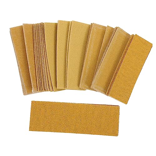 DOITOOL 60 Blatt Sandpapier Schleifer elektrische Schleifscheiben oszillierendes Schleifpad Schleifen Schleifblöcke Trockenbau schleifpapier sanding paper Aluminiumoxid Yellow von DOITOOL