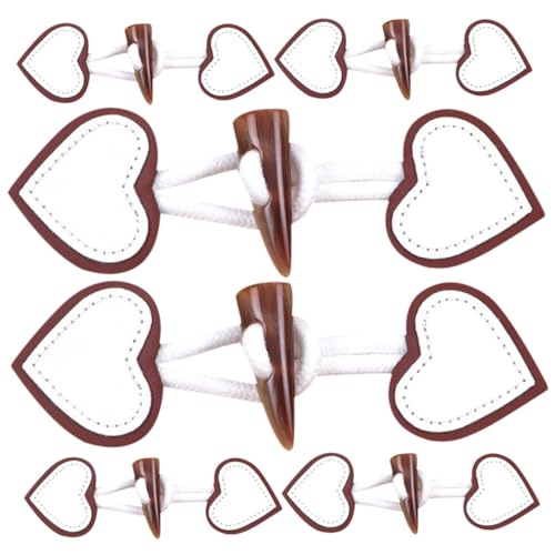 DOITOOL 6Paare Leder Mantelknöpfe Dekorative Knebelverschlüsse im Hornimitat Design für Jacken und Mäntel Vielseitig Einsetzbar für Kleidung und DIY Projekte DOITOOL 6Paare Leder Mantelknöpfe Dekorative Knebelverschlüsse im Hornimitat Design für Jacken und Mäntel Vielseitig Einsetzbar für Kleidung und DIY Projekte von DOITOOL