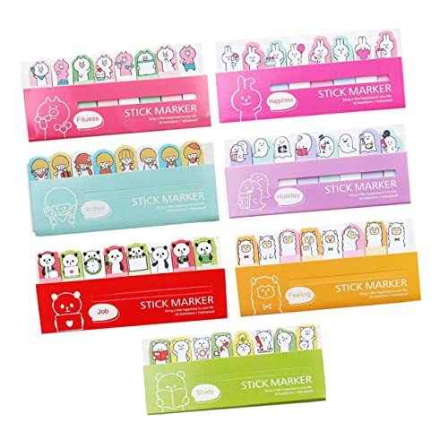 DOITOOL 7Stücke Teiliges Klebrige Notizzettel im Cartoon Design Lustige Haftnotizen Beschriften und Markieren Post Memo Tabs für Notizen und Erinnerungen DOITOOL 7Stücke Teiliges Klebrige Notizzettel im Cartoon Design Lustige Haftnotizen Beschriften und Markieren Post Memo Tabs für Notizen und Erinnerungen von DOITOOL