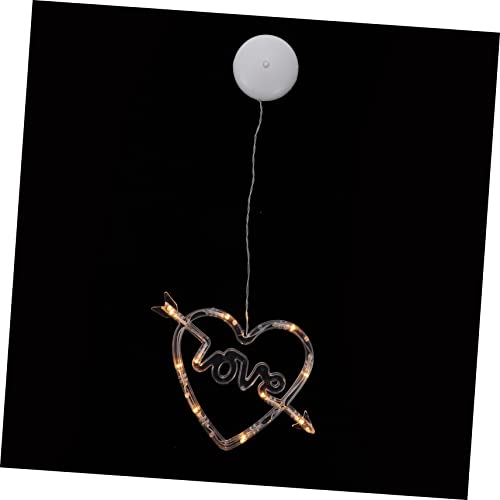 DOITOOL Liebe Saugnapflampe kunststoffperlen home decor kupferdraht ideas valentinstag dekoration zartes Herz-Einstelllicht valentinstag saugnapf licht Szenenlicht Plastik Transparent von DOITOOL