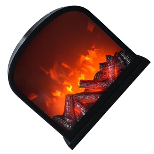 DOITOOL Schreibtischlampe 1 Set Kamin-Nachtlicht Esstisch-Dekoration Led-Nachtlicht Batterie-Kerze Tischleuchte Weihnachts-Tischdekoration Künstliche Flamme Kaminlicht Kunststoff Schwarze von DOITOOL