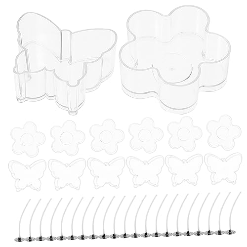 DOITOOL Wiederverwendbare Kerzengläser Teilig mit Schmetterling Blütenform Transparente Plastik Teelichtbecher DIY Kerzen Gießen Passend für Paraffin Bienenwachs Platzsparend Langlebig DOITOOL Wiederverwendbare Kerzengläser Teilig mit Schmetterling Blütenform Transparente Plastik Teelichtbecher DIY Kerzen Gießen Passend für Paraffin Bienenwachs Platzsparend Langlebig von DOITOOL