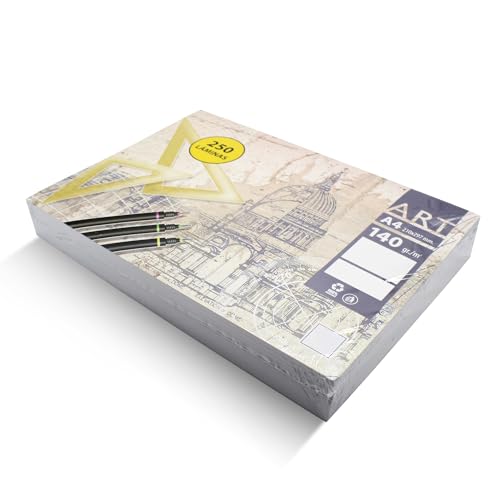 DOJA Barcelona | Zeichenblätter Rahmenlos DIN A4 | 250 Blatt | 1er Pack | Zeichenblock A4 randlos | Skizzenblock, Zeichenkarton, Malblock, Skizzenbuch, Zeichenpapier zum Zeichnen, Malen, Schule... von DOJA Barcelona