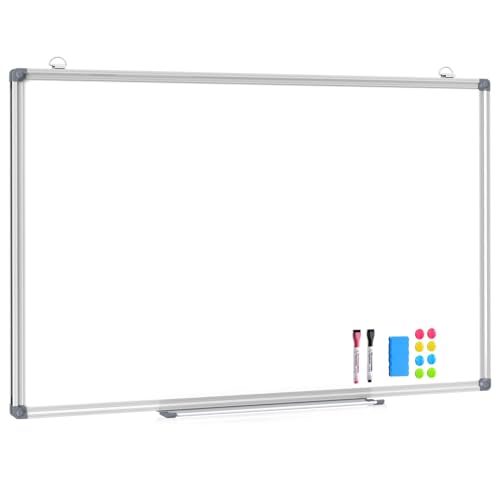 DOLLAR BOSS Magnetisches Whiteboard Groß, 90X150CM Magnettafel Groß Magnetpinnwand mit Whiteboard Stifte and White board Radiergummi, für Schule & Haus und Büro von DOLLAR BOSS