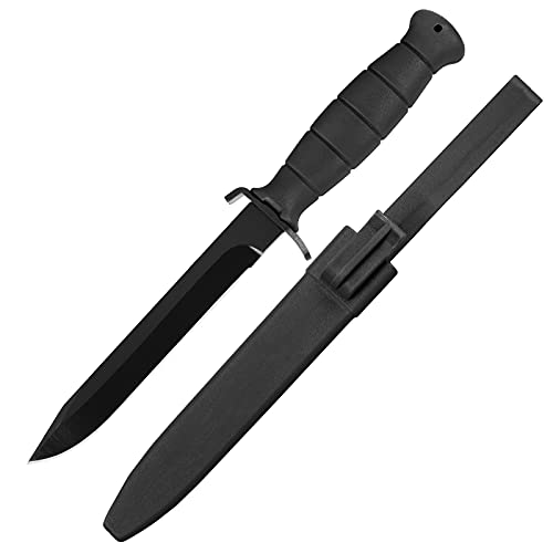 DOMINATOR URBAN COMBAT Bundesheer Glock Feldmesser aus rostfreiem Stahl, Scharfes Sport Messer, Einhandmesser Jagdmesser 29cm, Outdoor & Survival Messer mit Scheide Schwarz von DOMINATOR URBAN COMBAT